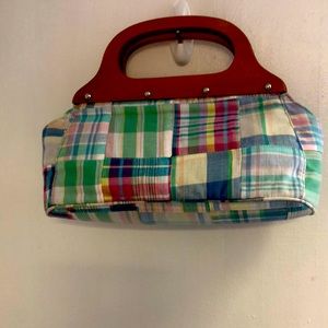 Wooden Handle Pocketbook-Pastel Colors